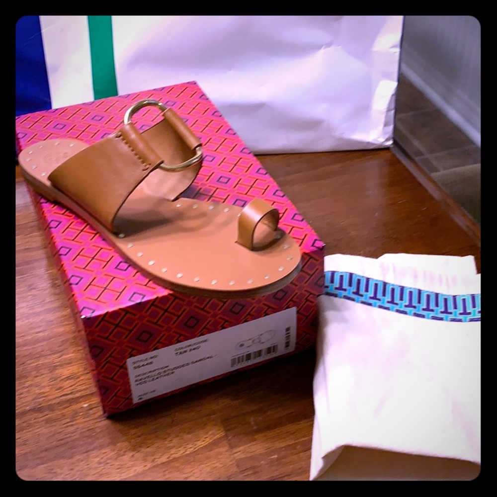 Tory burch ravello stuffed sandal tan style 55448